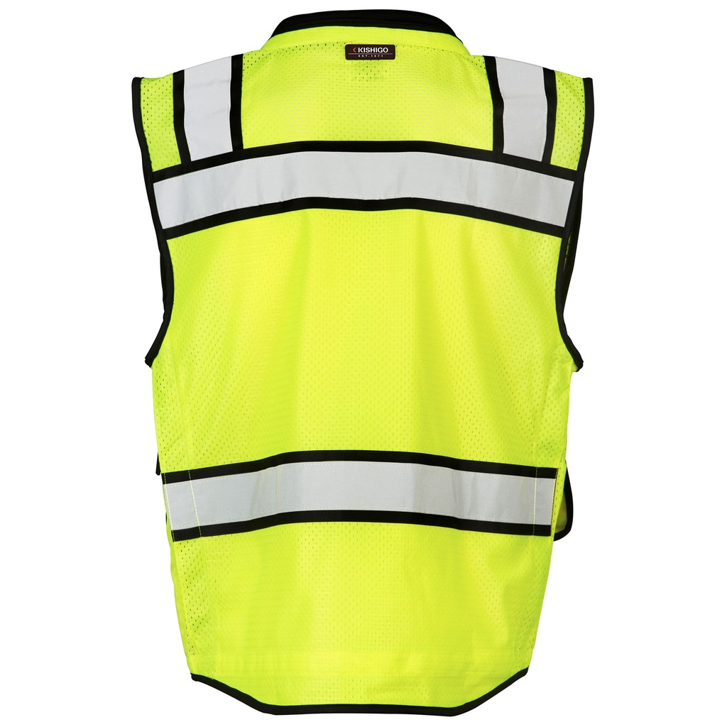 Kishigo S5004 High Performance Surveyors Safety Vest - Yellow/Lime