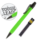 Hi Vis Green Trades Pencil, W/ 12 Lead Refills Yellow Body and ALum.tip/end