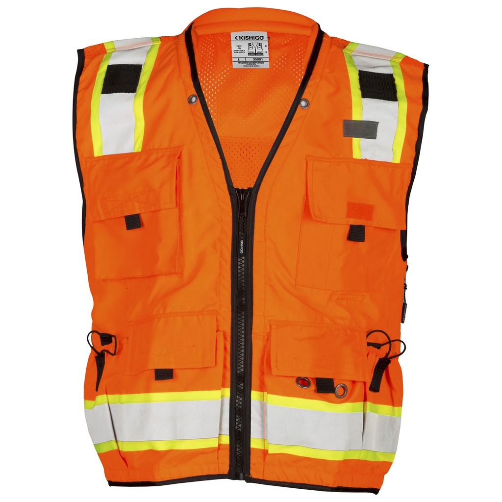 Kishigo S5001 Professional Surveyors Safety Vest - Orange