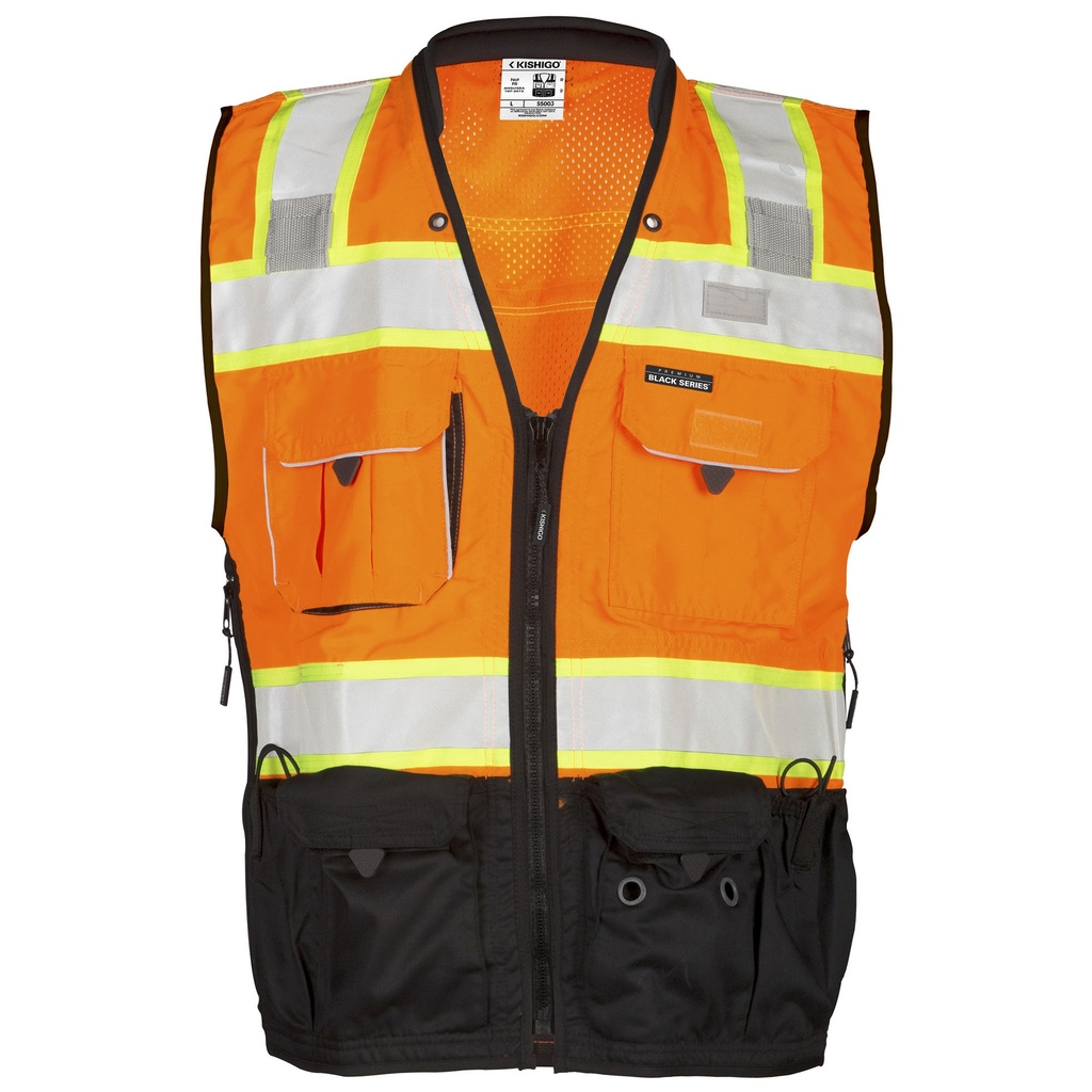 Kishigo S5003 Black Series Surveyor Safety Vest - Orange